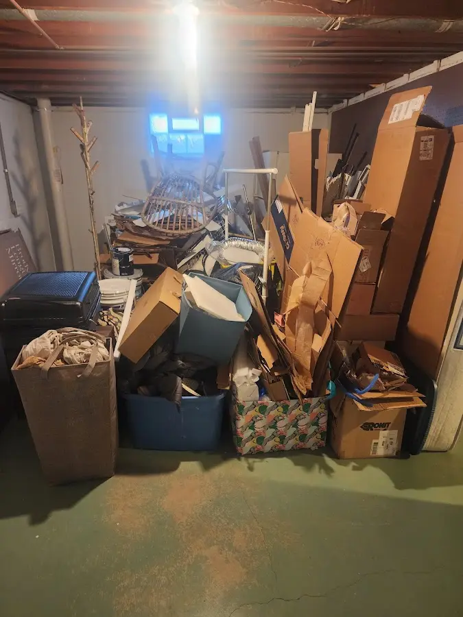 Roll-off dumpster container at job site for Yard Waste Dumpster Rental in Danville